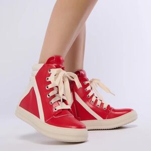 Red High Top Fashion Sneakers